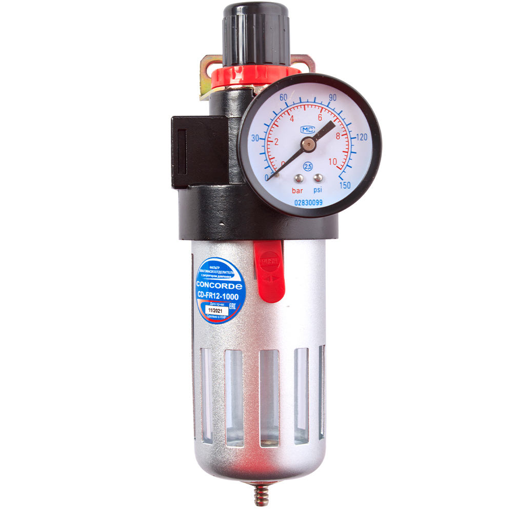 Фильтр влагомаслоотделитель с регулятором давления Concorde CD-FR12-1000
